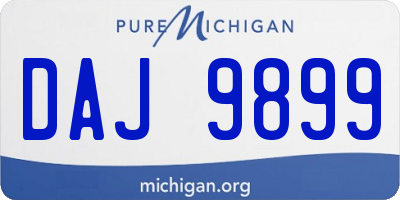 MI license plate DAJ9899