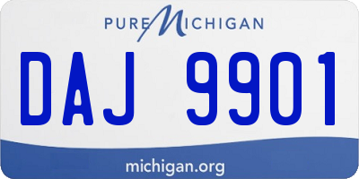 MI license plate DAJ9901