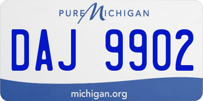 MI license plate DAJ9902