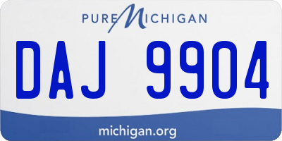 MI license plate DAJ9904