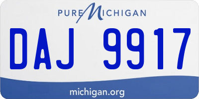 MI license plate DAJ9917