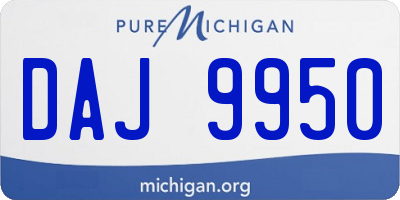MI license plate DAJ9950