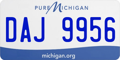 MI license plate DAJ9956