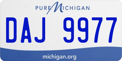 MI license plate DAJ9977