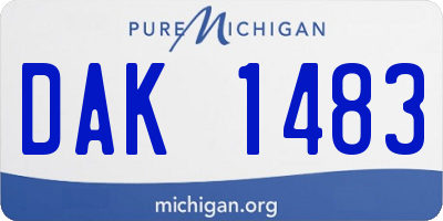 MI license plate DAK1483