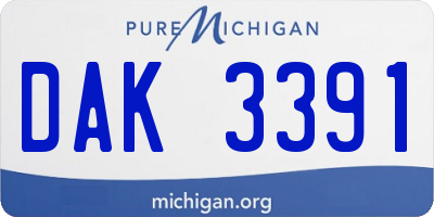 MI license plate DAK3391