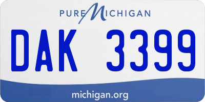 MI license plate DAK3399