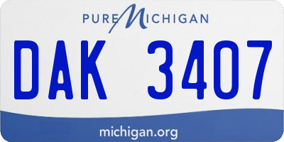 MI license plate DAK3407
