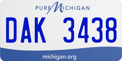 MI license plate DAK3438