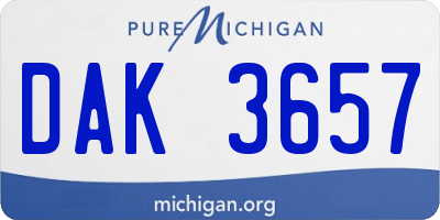 MI license plate DAK3657