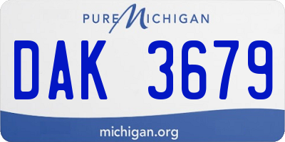 MI license plate DAK3679