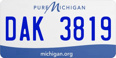 MI license plate DAK3819
