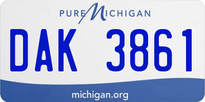 MI license plate DAK3861