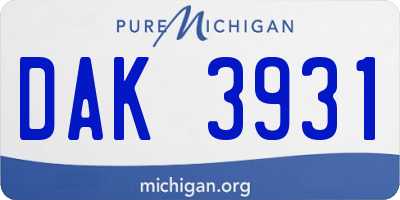 MI license plate DAK3931
