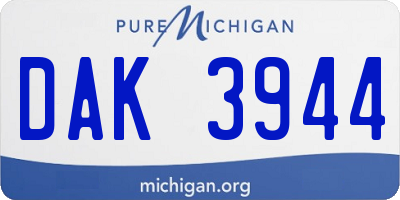 MI license plate DAK3944