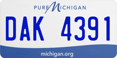 MI license plate DAK4391