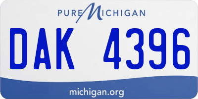 MI license plate DAK4396
