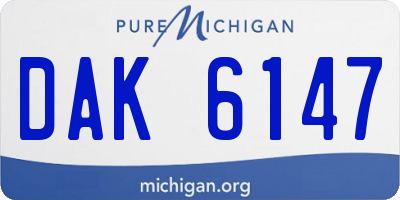 MI license plate DAK6147