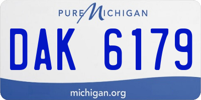 MI license plate DAK6179