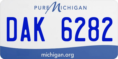 MI license plate DAK6282