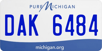 MI license plate DAK6484