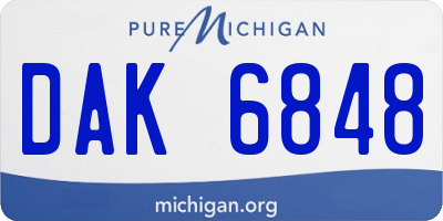 MI license plate DAK6848