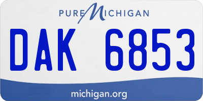 MI license plate DAK6853