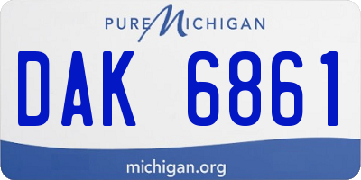 MI license plate DAK6861
