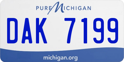 MI license plate DAK7199