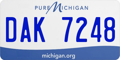 MI license plate DAK7248
