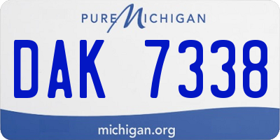 MI license plate DAK7338