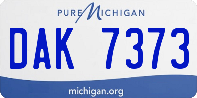 MI license plate DAK7373