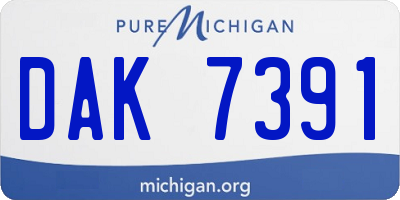 MI license plate DAK7391