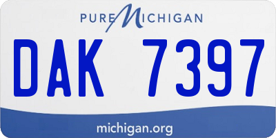 MI license plate DAK7397