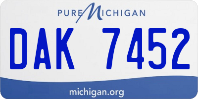 MI license plate DAK7452