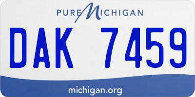 MI license plate DAK7459