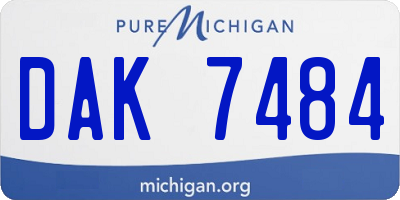 MI license plate DAK7484