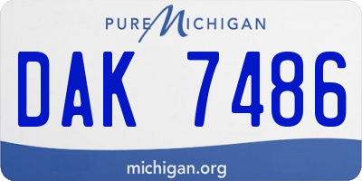 MI license plate DAK7486