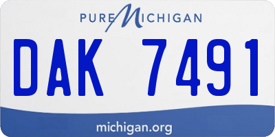 MI license plate DAK7491