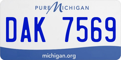 MI license plate DAK7569