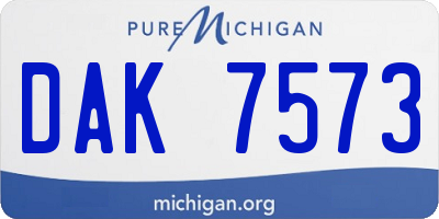MI license plate DAK7573