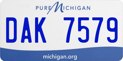 MI license plate DAK7579
