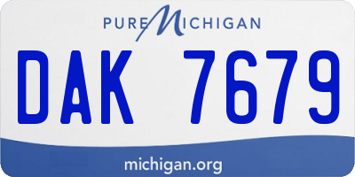 MI license plate DAK7679