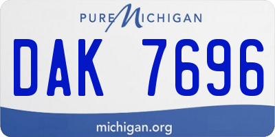 MI license plate DAK7696