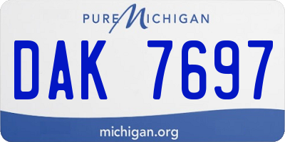 MI license plate DAK7697