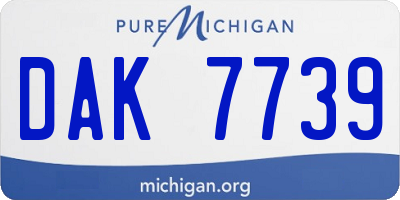 MI license plate DAK7739