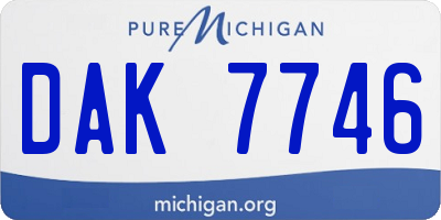 MI license plate DAK7746