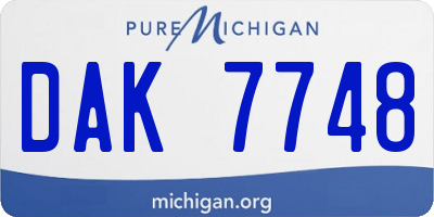 MI license plate DAK7748