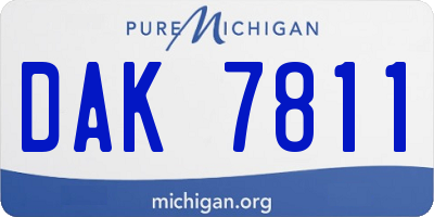 MI license plate DAK7811