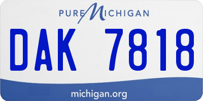 MI license plate DAK7818